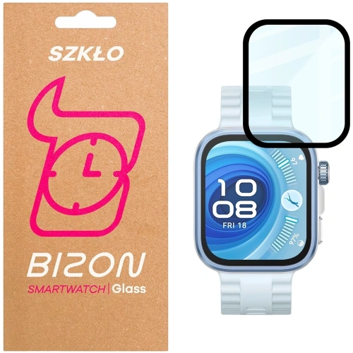 Szkło hybrydowe Bizon Glass Watch Edge Hybrid dla Huawei Watch Fit 4 Pro czarne
