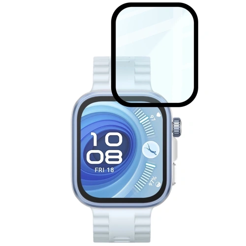 Szkło hybrydowe Bizon Glass Watch Edge Hybrid dla Huawei Watch Fit 4 Pro czarne