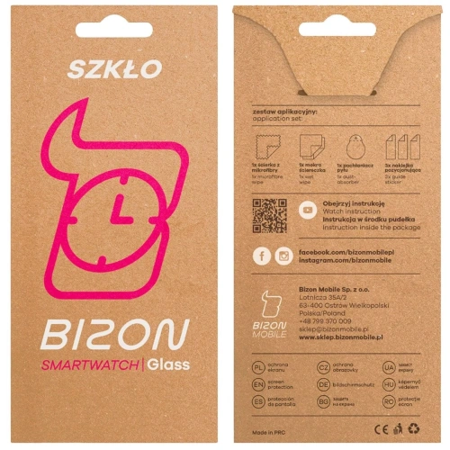 Szkło hybrydowe Bizon Glass Watch Edge Hybrid dla OnePlus Watch 3 czarne