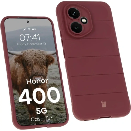Pancerne etui Bizon Case Tur do Honor 400 5G burgundowe