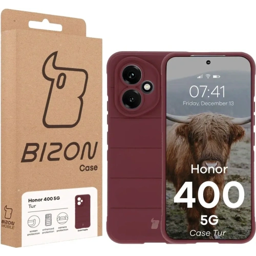 Pancerne etui Bizon Case Tur do Honor 400 5G burgundowe