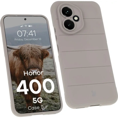 Pancerne etui Bizon Case Tur do Honor 400 5G jasnoszare