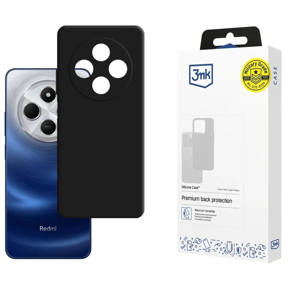 Hurtownia GSM - Husa din silicon 3MK pentru Xiaomi Redmi 14C / Redmi A4 5G neagră - 3MK16731 - {ean13} - Hurt
