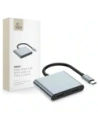Adapter Tech-Protect HB08 HUB 4in1 USB-C, USB-A 2.0, 2xHDMI 4K 60Hz Space Grey