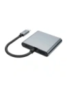Adapter Tech-Protect HB08 HUB 4in1 USB-C, USB-A 2.0, 2xHDMI 4K 60Hz Space Grey