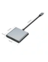 Hurtownia GSM - Tech-Protect HB08 HUB 4in1 USB-C, USB-A 2.0, 2xHDMI 4K 60Hz Gri Spațial - THP4275 - {ean13} - Hurt