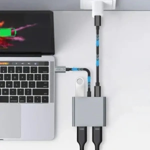 Wholesale Tech-Protect HB08 HUB 4in1 USB-C, USB-A 2.0, 2xHDMI 4K 60Hz Space Grey - THP4275 - {ean13} - Hurt