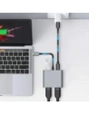 Adapter Tech-Protect HB08 HUB 4in1 USB-C, USB-A 2.0, 2xHDMI 4K 60Hz Space Grey