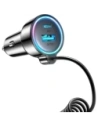 Ładowarka samochodowa 3w1 Joyroom JR-CL07 72W z wbudowanym kablem USB-C 1.6m czarna