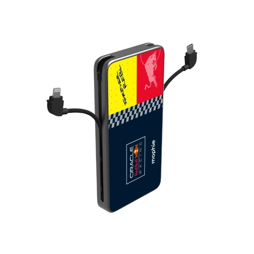 Powerbank Mophie Powerstation Plus 10K Red Bull Racing 10000mAh z wbudowanym kablem USB-C oraz Lightning
