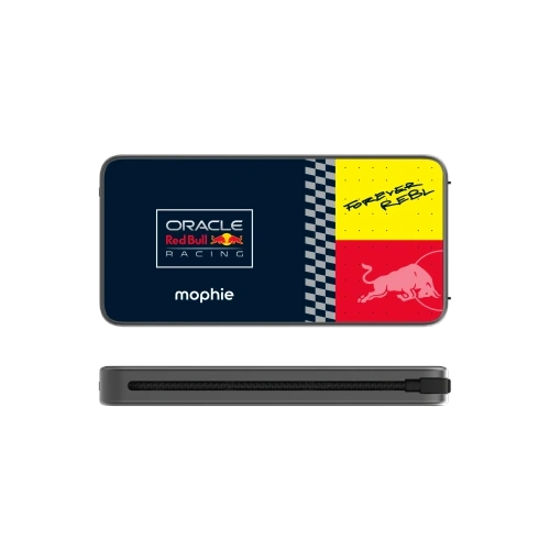 Powerbank Mophie Powerstation Plus 10K Red Bull Racing 10000mAh z wbudowanym kablem USB-C oraz Lightning