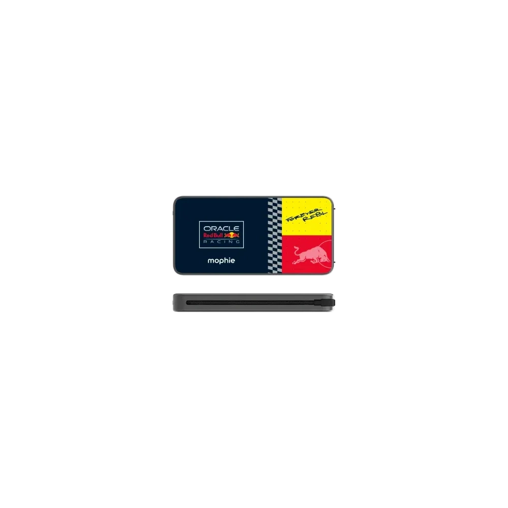 Mophie Powerstation Plus 10K Red Bull Racing 10000mAh Power Bank with built-in USB-C and Lightning cable