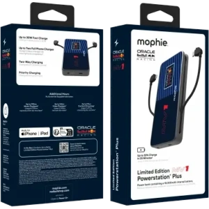 Hurtownia GSM - Powerbank Mophie Powerstation Plus 10K Red Bull Racing MV1 10000mAh z wbudowanym kablem USB-C oraz Lightning - MPH75 - {ean13} - Hurt