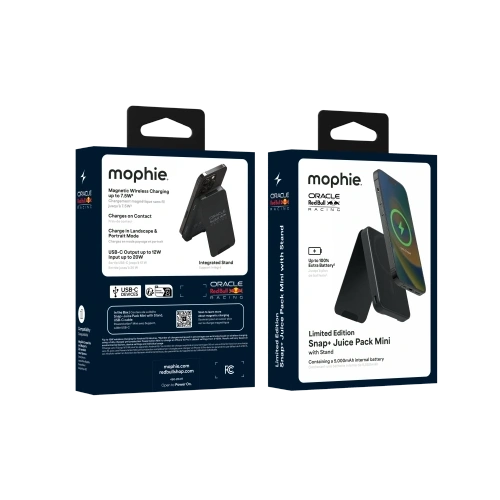Magnetyczny powerbank Mophie Snap+ Powerstation Mini Stand Red Bull Racing 5000mAh z podstawką MagSafe