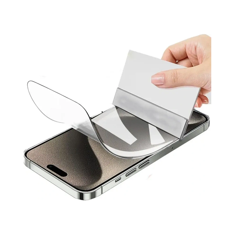 Bizon Glass Hydrogel Front Apple iPhone 15 / 15 Pro / 16 [2 PACHET]