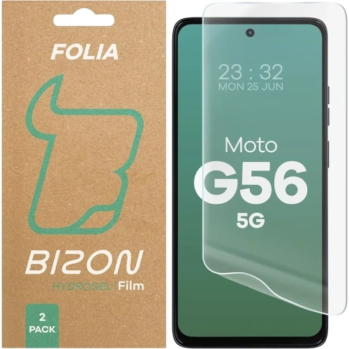 Folia hydrożelowa na ekran Bizon Glass Hydrogel Front do Motorola Moto G56 5G [2 PACK]