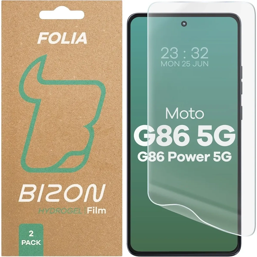 Bizon Glass Hydrogel Elülső Motorola Moto G86 5G / G86 Power 5G [2 CSOMAG]