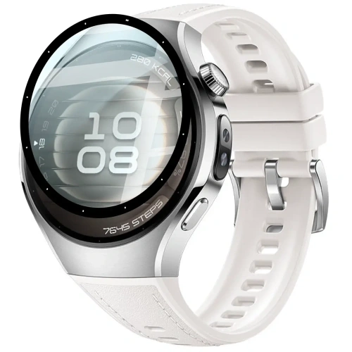 Szkło hybrydowe Bizon Glass Watch Edge Hybrid dla Huawei Watch 5 42mm czarne