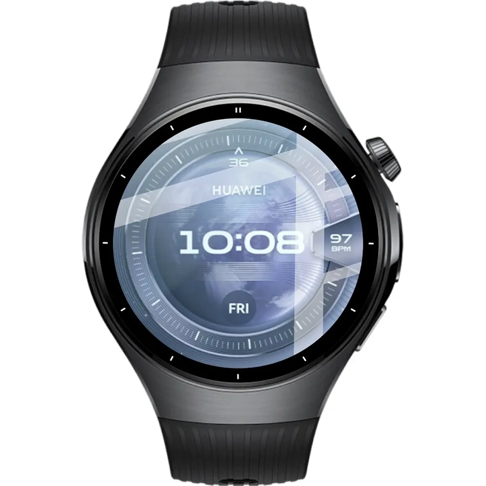 Szkło hybrydowe Bizon Glass Watch Edge Hybrid dla Huawei Watch 5 46mm czarne