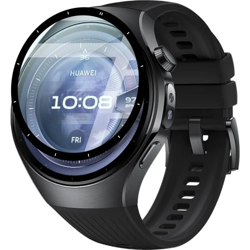 Szkło hybrydowe Bizon Glass Watch Edge Hybrid dla Huawei Watch 5 46mm czarne