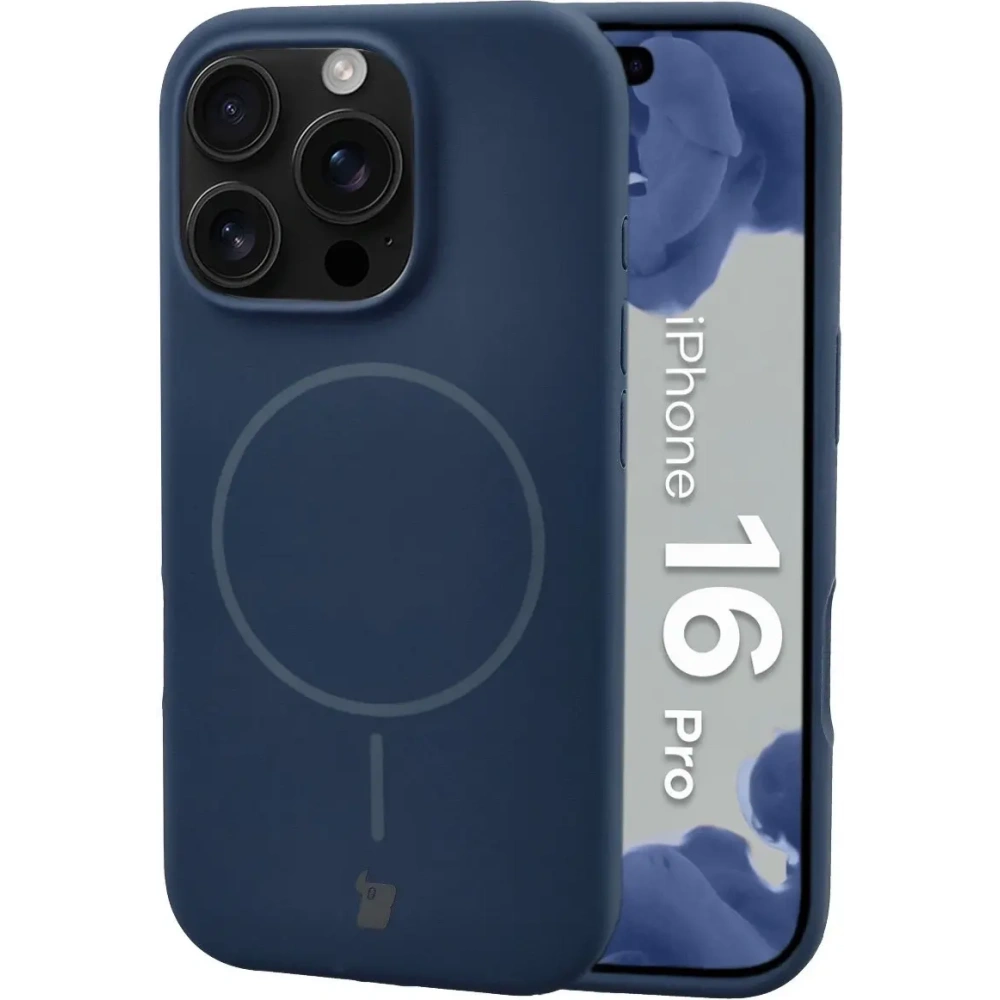 Bizon Soft Case Magnetic Apple iPhone 16 Pro sötétkék