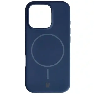 Silikonowe etui z pierścieniem magnetycznym Bizon Soft Case Magnetic do Apple iPhone 16 Pro granatowe