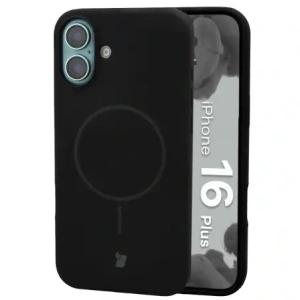 Husă moale Bizon cu magnet pentru Apple iPhone 16 Plus neagră