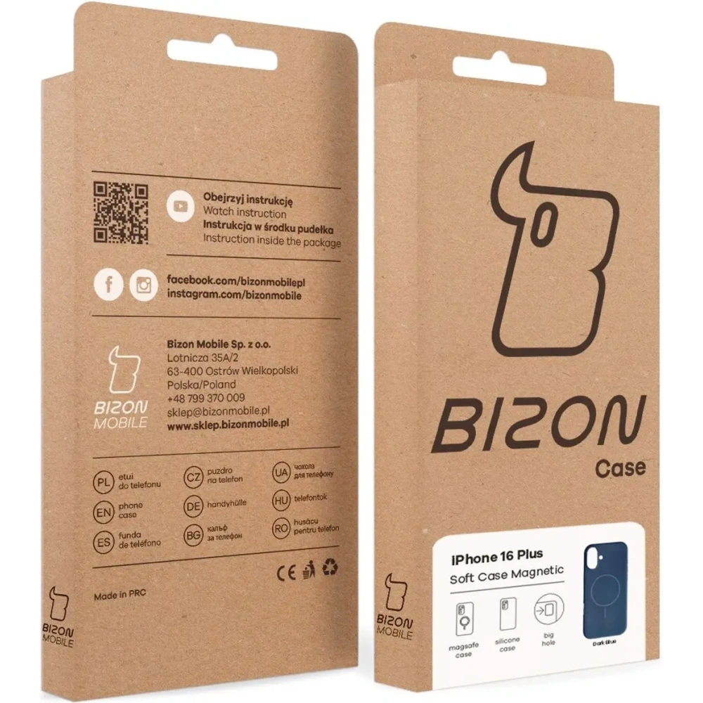 Bizon Soft Case Magnetisch für Apple iPhone 16 Plus navy blau