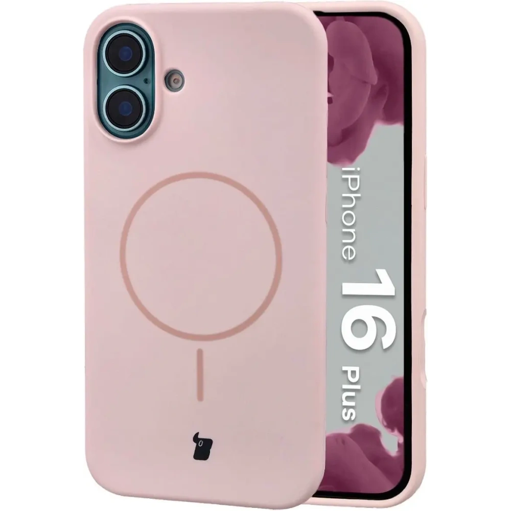 Bizon Soft Case Magnetic Apple iPhone 16 Plus světle růžový