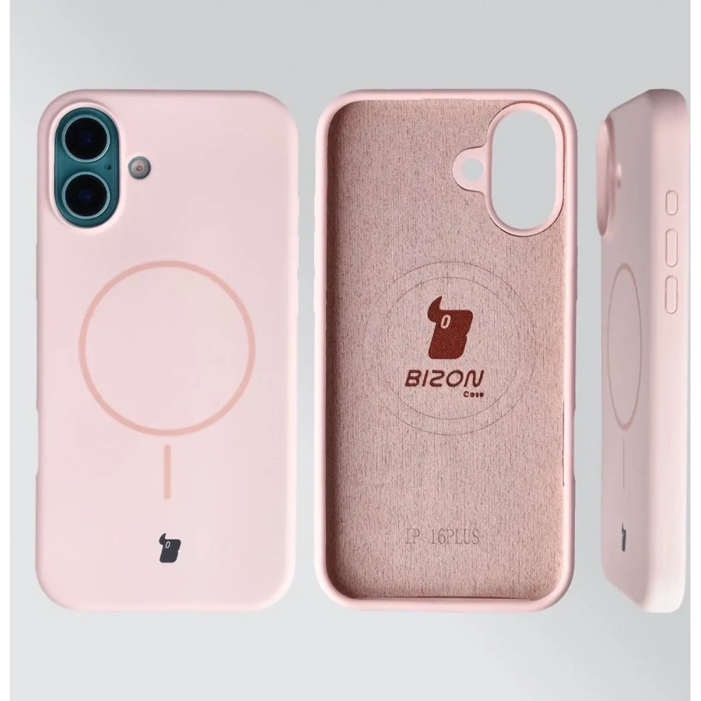 Bizon Soft Case Magnetic Apple iPhone 16 Plus světle růžový