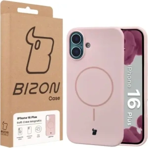 Bizon Soft Case Magnetic Apple iPhone 16 Plus světle růžový