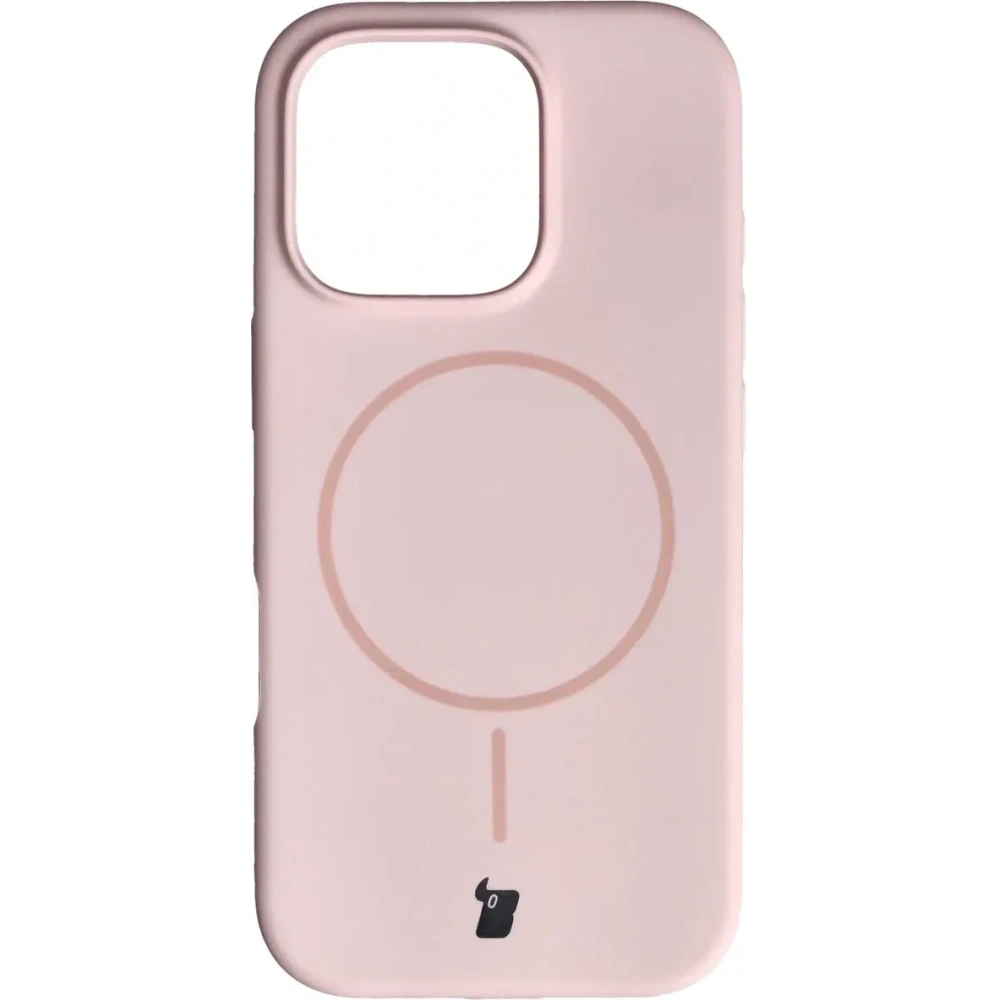 Bizon Soft Case Magnetisch für Apple iPhone 16 Pro hellrosa