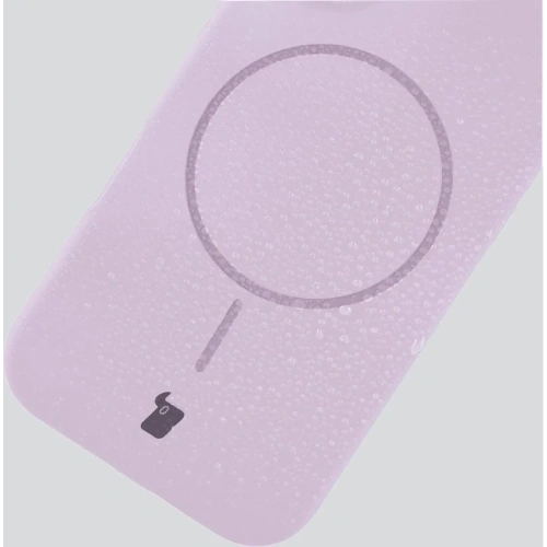 Silikonowe etui z pierścieniem magnetycznym Bizon Soft Case Magnetic do Apple iPhone 16 Plus jasnofioletowe