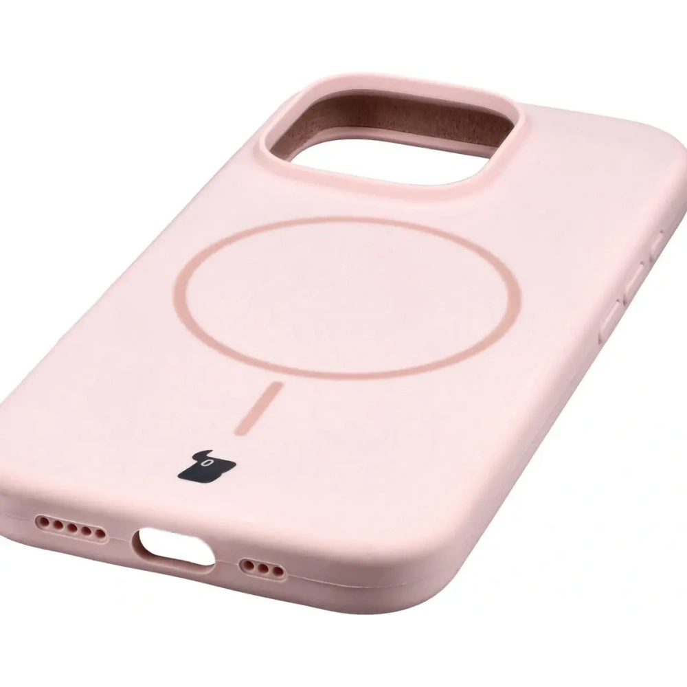 Bizon Soft Case Magnetisch für Apple iPhone 16 Pro hellrosa