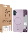 Silikonowe etui z pierścieniem magnetycznym Bizon Soft Case Magnetic do Apple iPhone 16 Plus jasnofioletowe