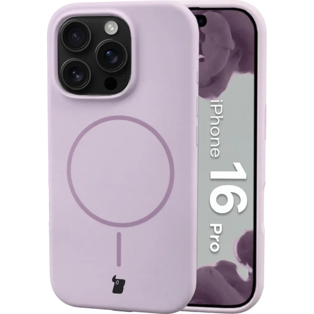 Bizon Soft Case Magnetisch für Apple iPhone 16 Pro helllila