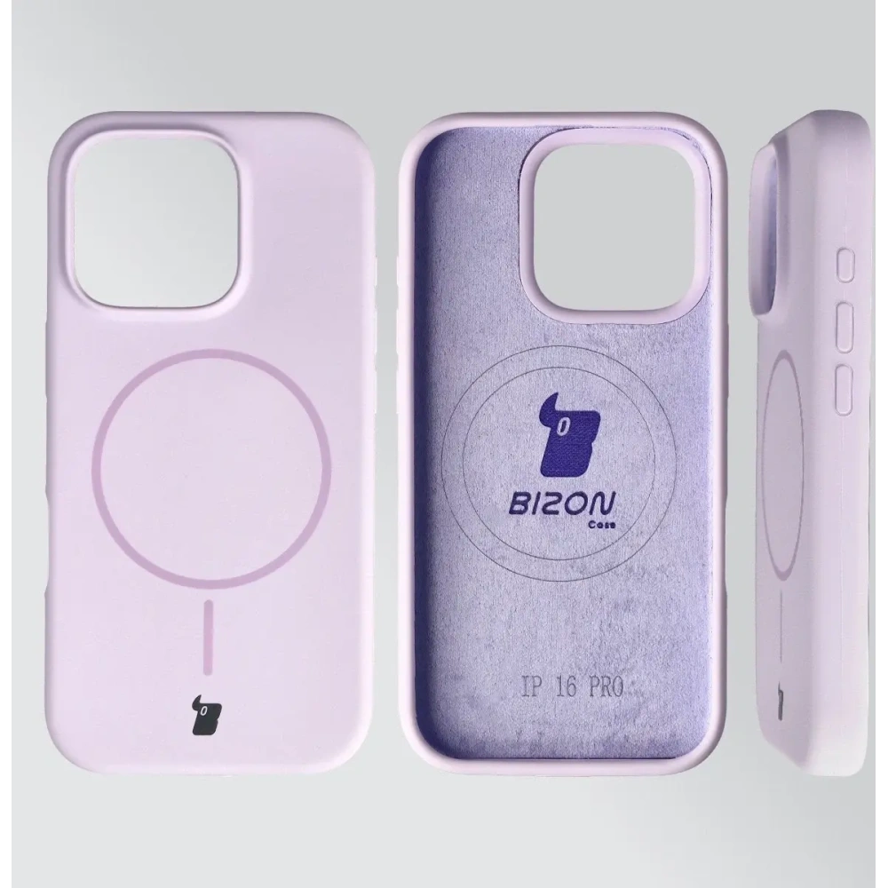 Bizon Soft Case Magnetisch für Apple iPhone 16 Pro helllila