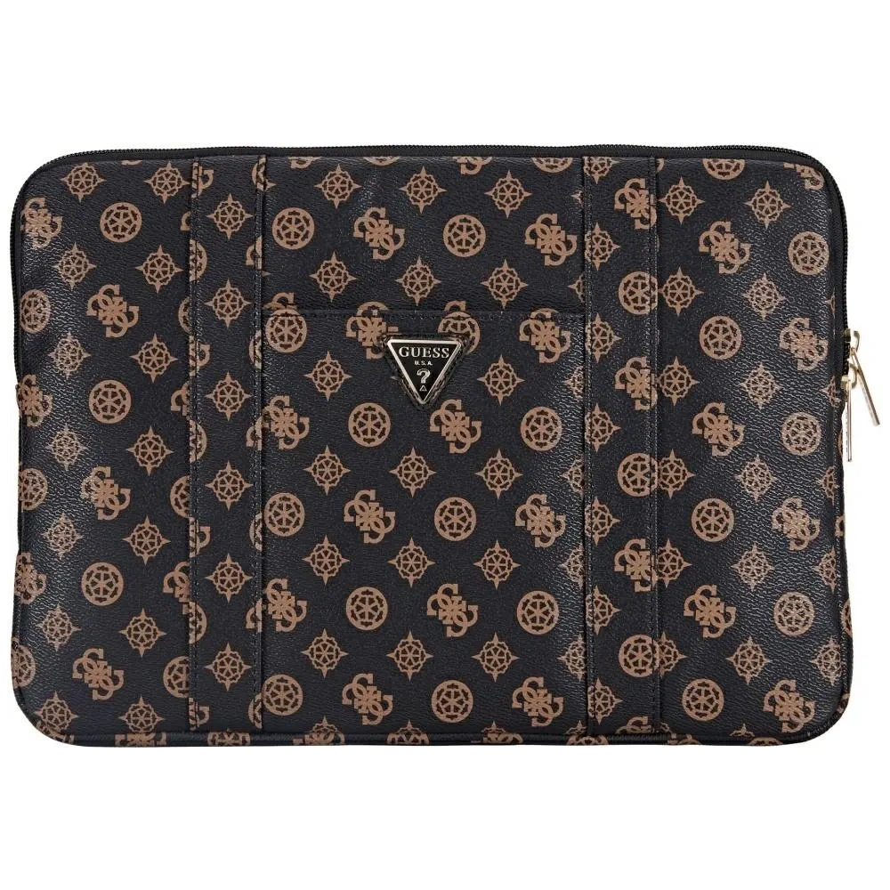 Torba Guess Sleeve 14" Peony Pocket Triangle czarny