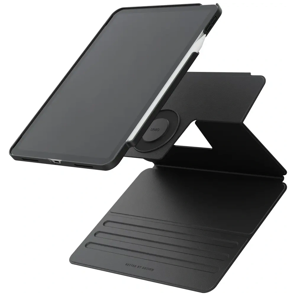 Etui UNIQ Rovus Snapmount Magnetic 360 Rotating Detachable do Apple iPad 10.9" 2022 / 11" 2025 czarny