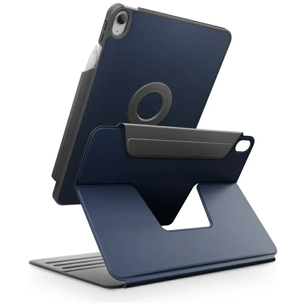 Etui UNIQ Rovus Snapmount Magnetic 360 Rotating Detachable do Apple iPad 10.9" 2022 / 11" 2025 granatowy