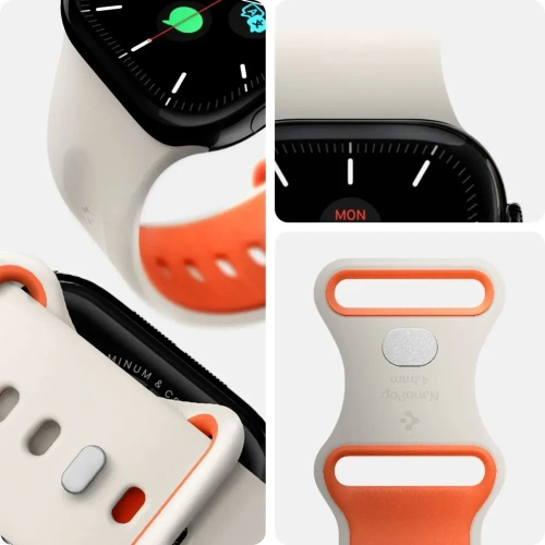 Pasek Spigen Nano Pop Apple Watch 6/7/8/9/10/SE 40/41/42mm Orange Beige