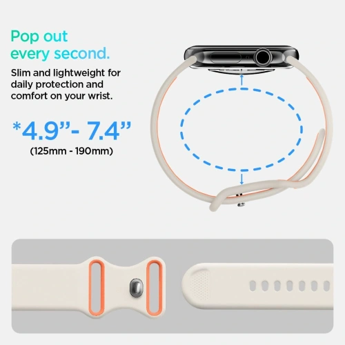 Pasek Spigen Nano Pop Apple Watch 6/7/8/9/10/SE 40/41/42mm Orange Beige