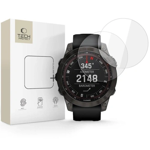 Szkło hartowane Tech-Protect Glass Fit+ Garmin Fenix 7x / 7x Pro Clear [2 PACK]