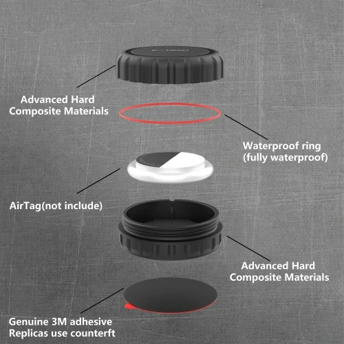 Etui Tech-Protect 3m Pouch Apple AirTag 1 / 2 Black