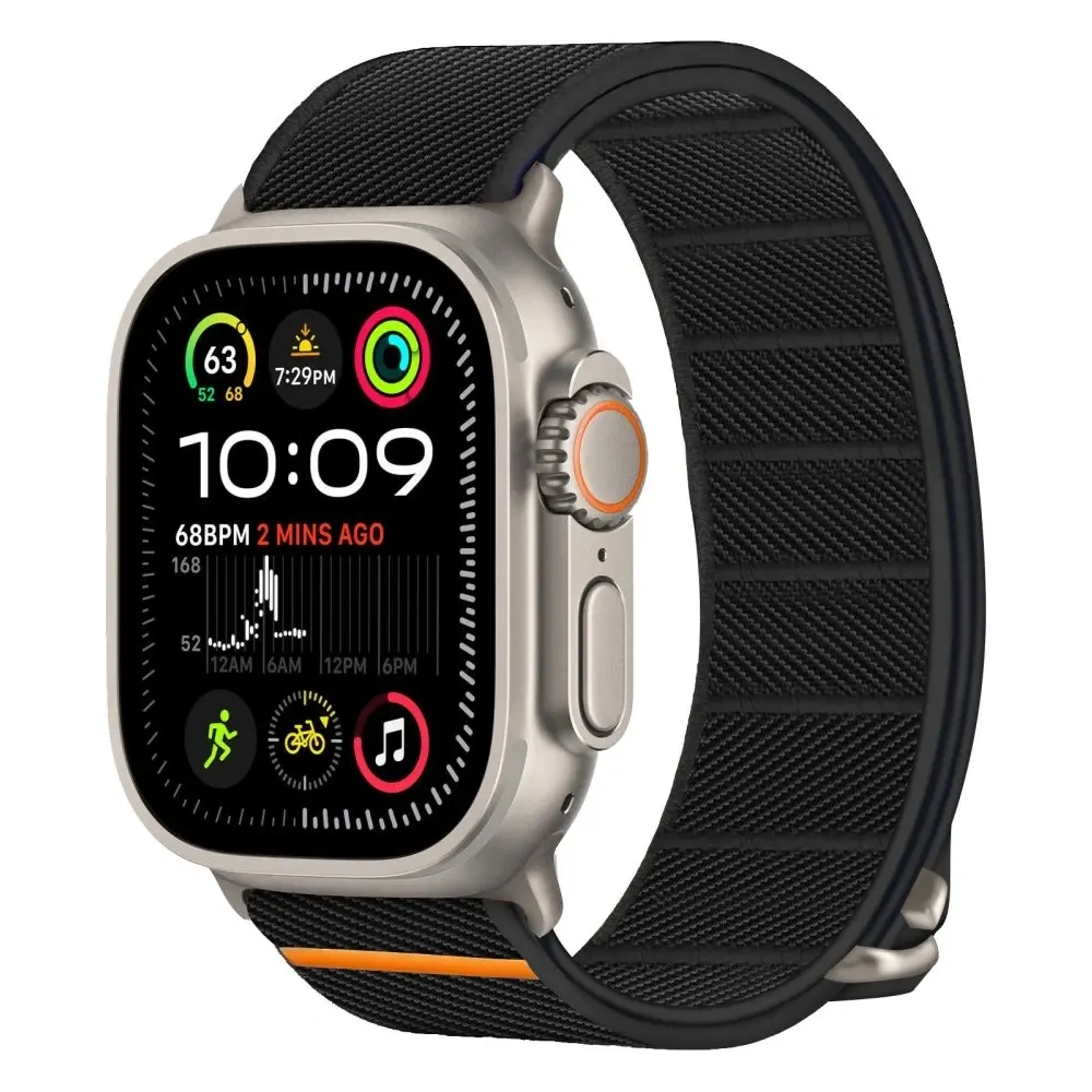 Hurtownia GSM - Tech-Protect Nylon Slip Apple Watch 6/7/8/9/10/SE / Ultra 1/2 44/45/46/49mm Schwarz - THP4293 - {ean13} - Hurt