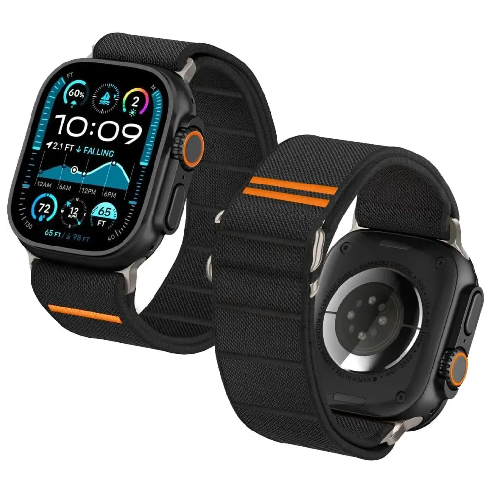 Hurtownia GSM - Tech-Protect Nylon Slip Apple Watch 6/7/8/9/10/SE / Ultra 1/2 44/45/46/49mm Schwarz - THP4293 - {ean13} - Hurt