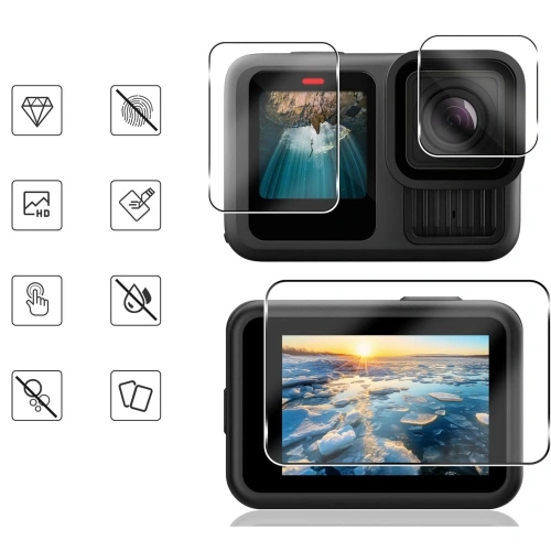 Szkło hartowane Tech-Protect Glass Fit+ GoPro Hero 9 / 10 / 11 / 12 Clear [2 PACK]