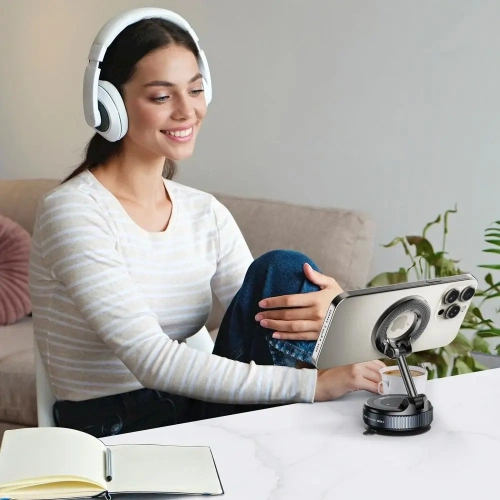 Uchwyt samochodowy na kokpit / do kratki Tech-Protect N60 Magnetic MagSafe Windshield & Dashboard Car Mount Black