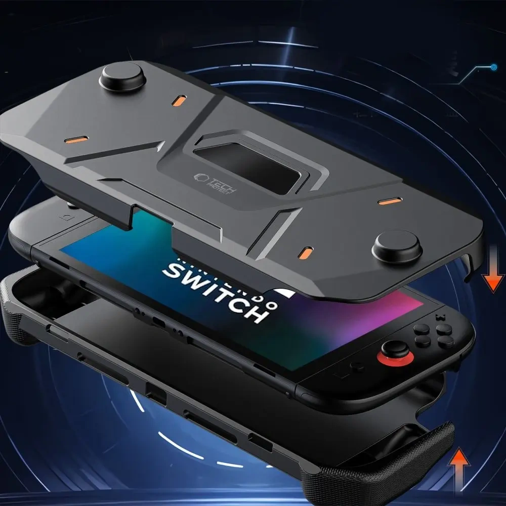 Etui Tech-Protect Carbonox Nintendo Switch 2 Black