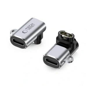Adapter kątowy Tech-Protect Ultraboost Adapter USB-C / Garmin Watch Grey